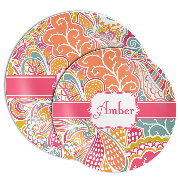 Abstract Foliage Melamine Plates - PARENT/MAIN