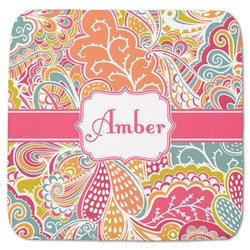 Abstract Foliage Memory Foam Bath Mat - 48"x48" (Personalized)