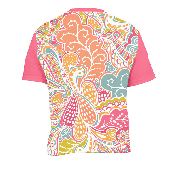 Abstract Foliage Men's Crew Neck T Shirt Medium - Back