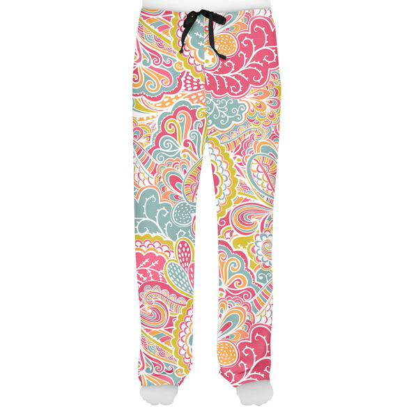Abstract Foliage Men's Pjs Front - on model