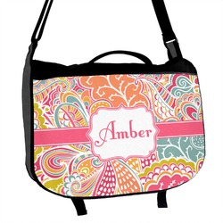 Abstract Foliage Messenger Bag (Personalized)