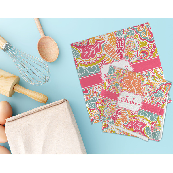 Abstract Foliage Microfiber Dish Rag - LIFESTYLE