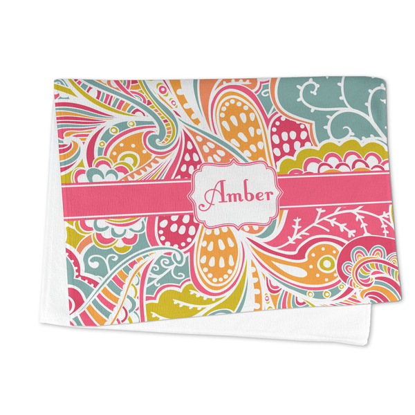 Abstract Foliage Microfiber Dish Towel - FOLDED HALF