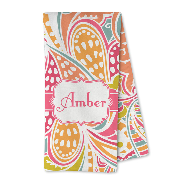 Custom Abstract Foliage Kitchen Towel - Microfiber (Personalized)