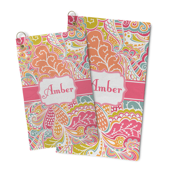 Abstract Foliage Microfiber Golf Towel - PARENT/MAIN