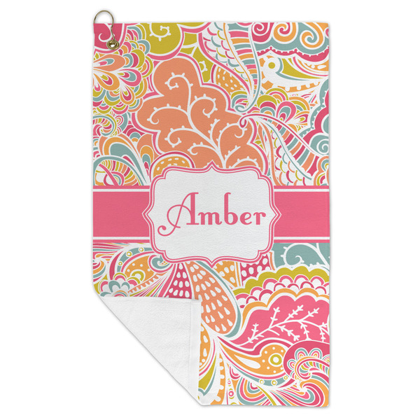 Abstract Foliage Microfiber Golf Towels - FOLD