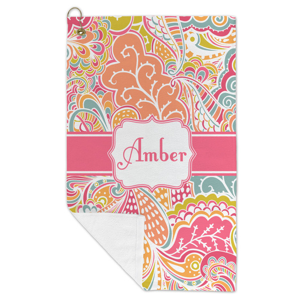 Abstract Foliage Microfiber Golf Towels - FOLD