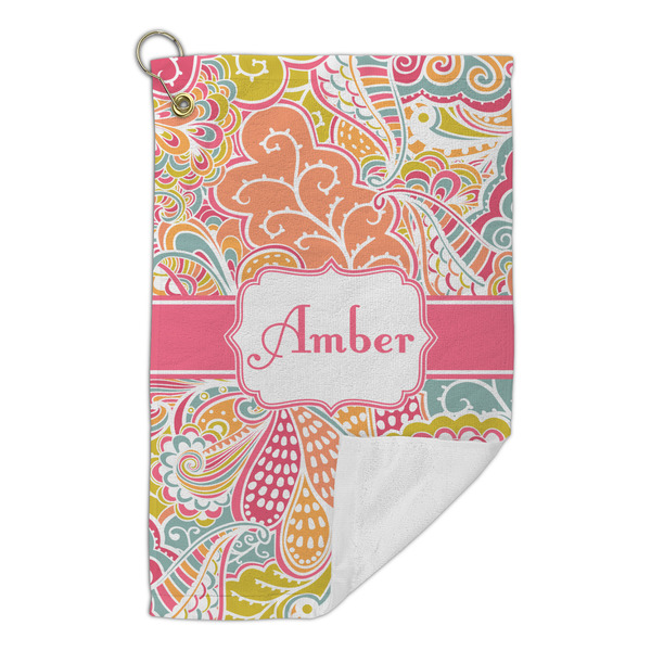 Abstract Foliage Microfiber Golf Towels Small - FRONT FOLDED