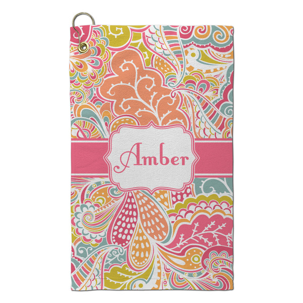 Custom Abstract Foliage Microfiber Golf Towel - Small (Personalized)
