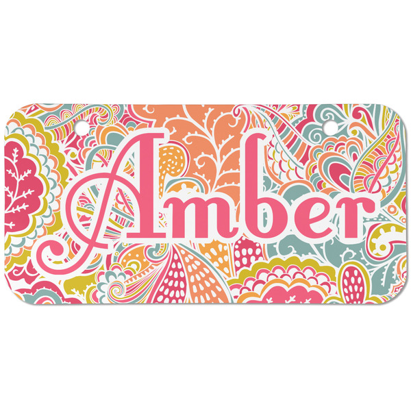 Custom Abstract Foliage Mini/Bicycle License Plate (2 Holes) (Personalized)