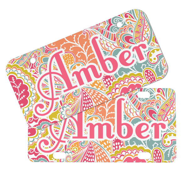 Abstract Foliage Mini License Plates - MAIN (4 and 2 Holes)