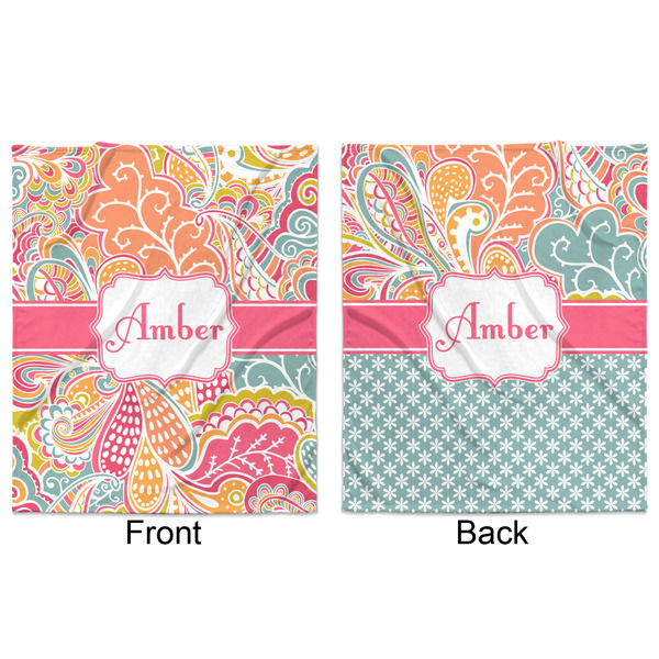 Abstract Foliage Minky Blanket - 50"x60" - Double Sided - Front & Back