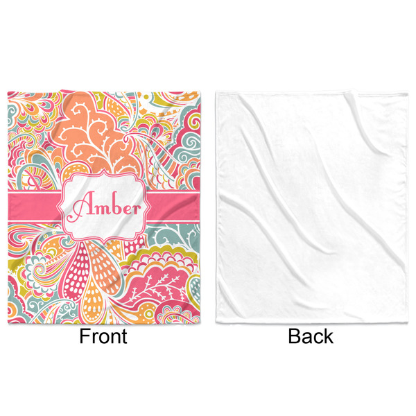 Abstract Foliage Minky Blanket - 50"x60" - Single Sided - Front & Back