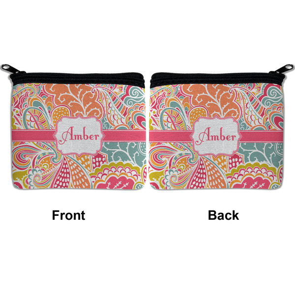 Abstract Foliage Neoprene Coin Purse - Front & Back (APPROVAL)