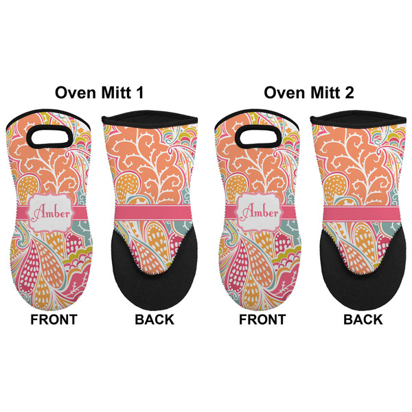 Abstract Foliage Neoprene Oven Mitt - Set of 2 - Approval