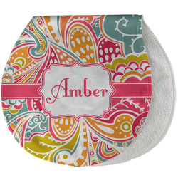 Abstract Foliage Burp Pad - Velour w/ Name or Text