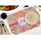 Abstract Foliage Octagon Placemat - Single front (LIFESTYLE) Flatlay
