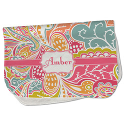 Abstract Foliage Burp Cloth - Fleece w/ Name or Text