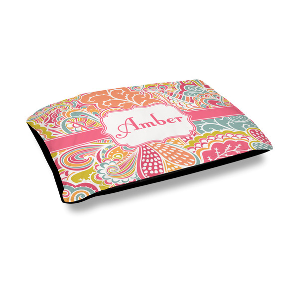 Custom Abstract Foliage Outdoor Dog Bed - Medium (Personalized)