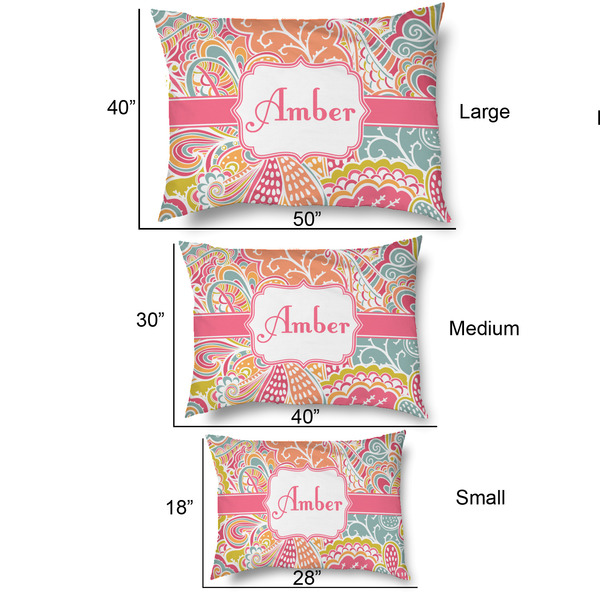 Abstract Foliage Outdoor Dog Beds - SIZE CHART