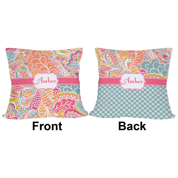 Abstract Foliage Outdoor Pillow - 16x16