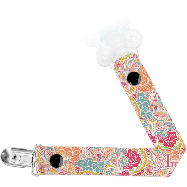 Custom Abstract Foliage Pacifier Clip (Personalized)