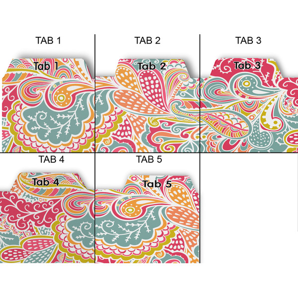 Abstract Foliage Page Dividers - Set of 5 - Approval