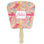 Abstract Foliage Paper Fan (Personalized)