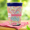 Abstract Foliage Party Cup Sleeves - with bottom - Lifestyle