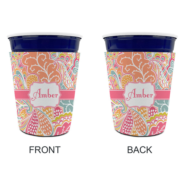 Abstract Foliage Party Cup Sleeves - without bottom - Approval
