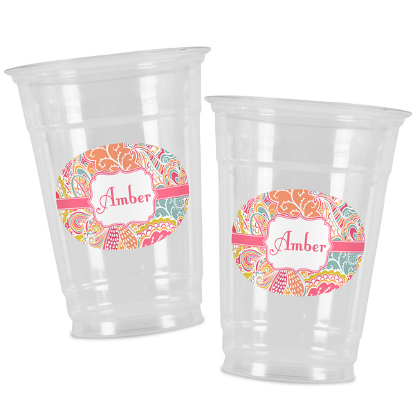 Abstract Foliage Party Cups - 16oz - Alt View