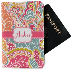 Abstract Foliage Passport Holder - Fabric (Personalized)