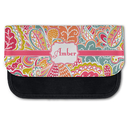 Abstract Foliage Canvas Pencil Case w/ Name or Text
