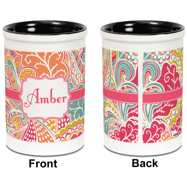 Abstract Foliage Pencil Holder - Black - approval