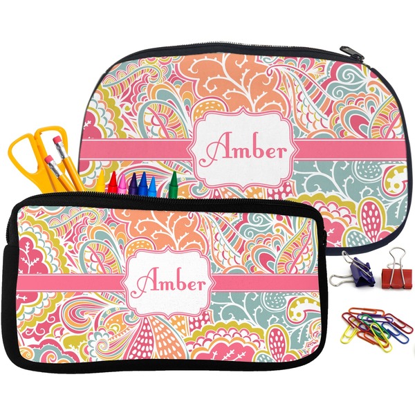 Abstract Foliage Pencil / School Supplies Bags Small and Medium