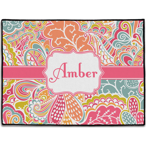 Custom Abstract Foliage Door Mat (Personalized)