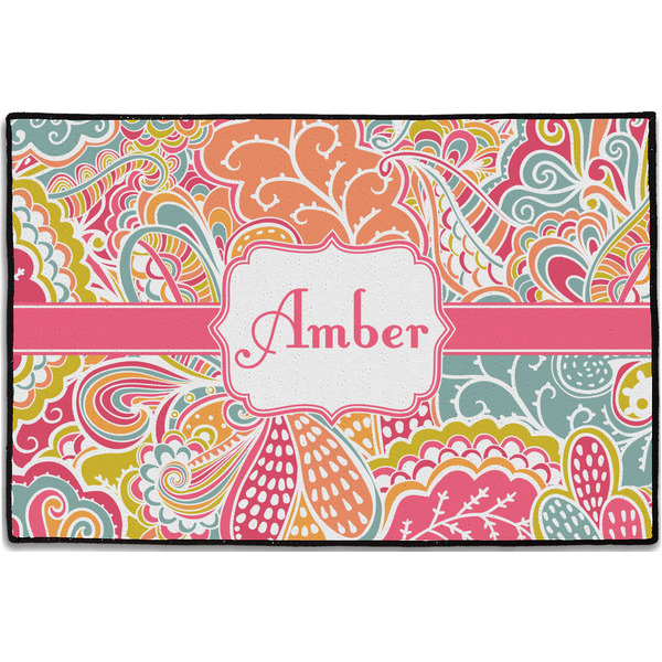 Abstract Foliage Personalized Door Mat - 36x24 (APPROVAL)