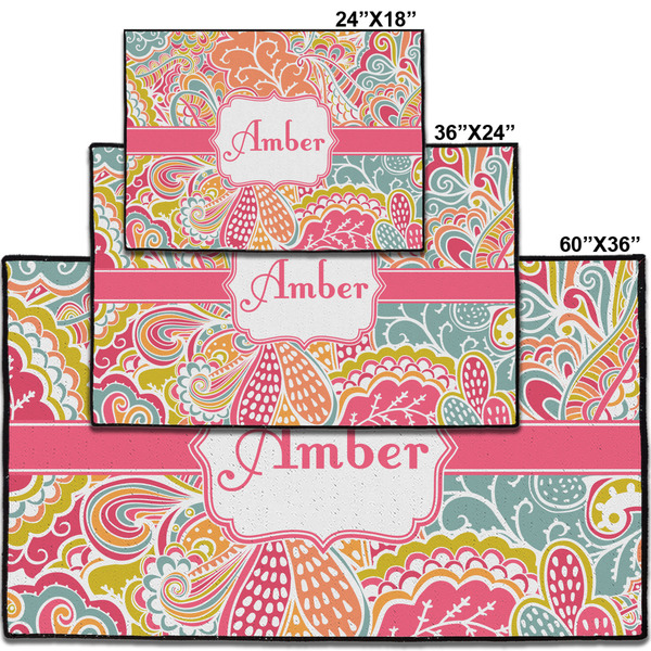 Abstract Foliage Personalized Door Mat - Group Parent IMF