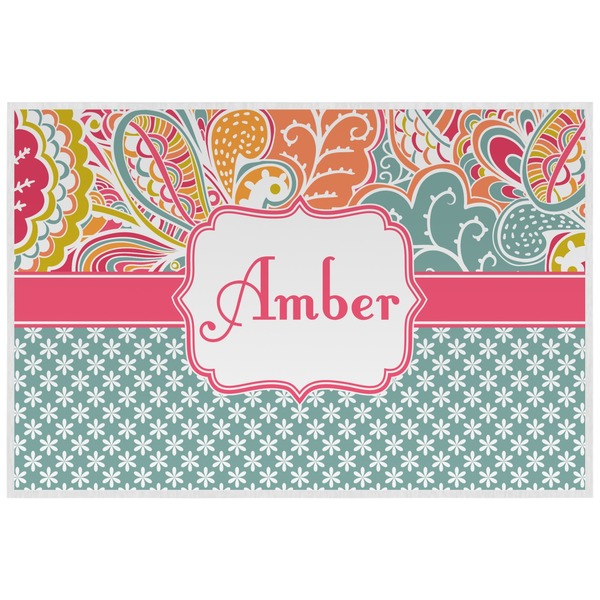 Abstract Foliage Personalized Placemat (Back)