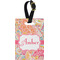 Abstract Foliage Plastic Luggage Tag - Rectangular w/ Name or Text