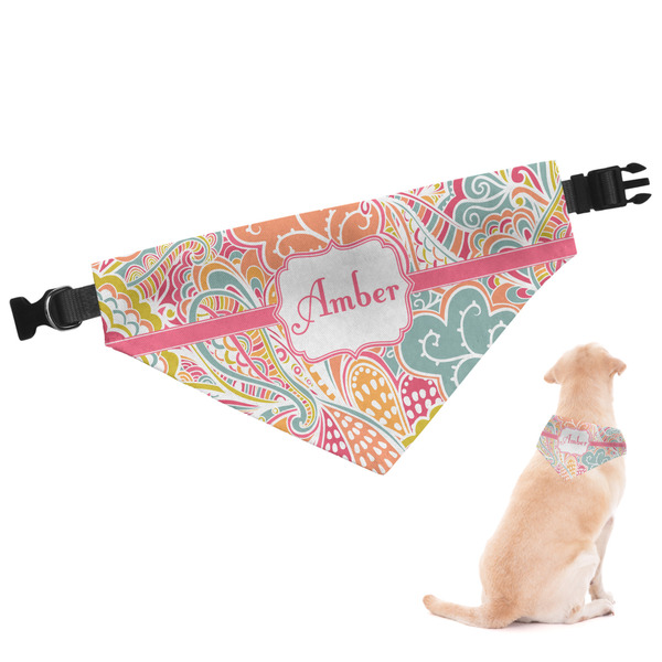 Custom Abstract Foliage Dog Bandana (Personalized)