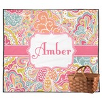Abstract Foliage Outdoor Picnic Blanket (Personalized)