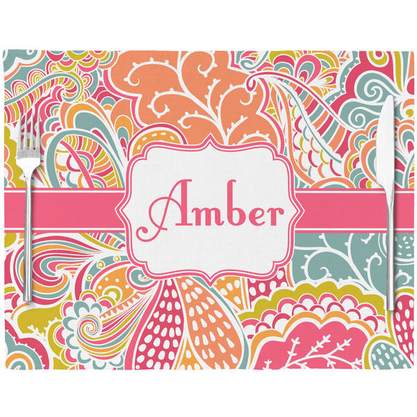 Abstract Foliage Placemat with Props