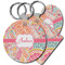 Abstract Foliage Plastic Keychains