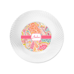 Abstract Foliage Plastic Party Appetizer & Dessert Plates - 6" (Personalized)