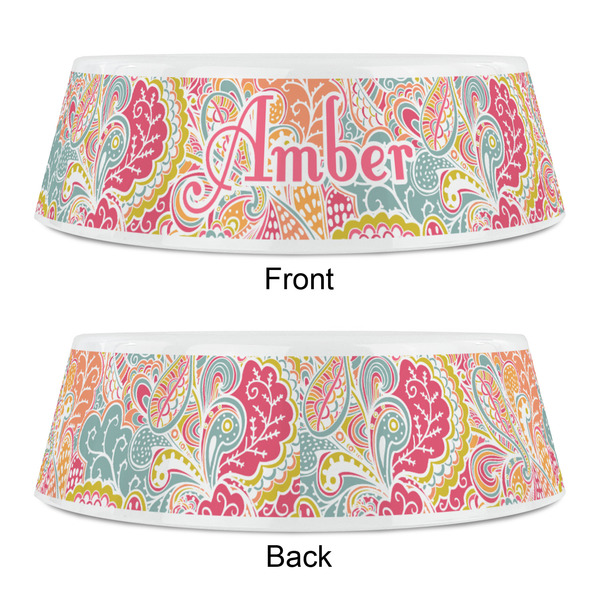 Abstract Foliage Plastic Pet Bowls - Small - APPROVAL