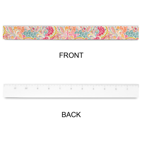 Abstract Foliage Plastic Ruler - 12" - APPROVAL