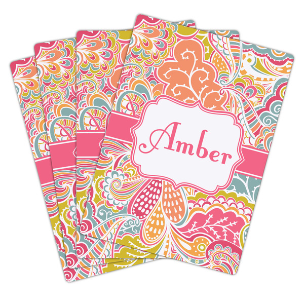 Abstract Foliage Playing Cards - Hand Back View