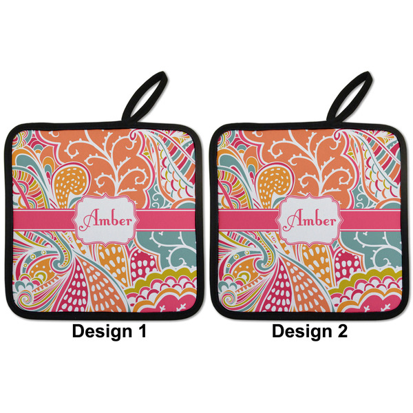 Abstract Foliage Pot Holders - Set of 2 APPROVAL
