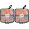 Abstract Foliage Pot Holders - Set of 2 APPROVAL